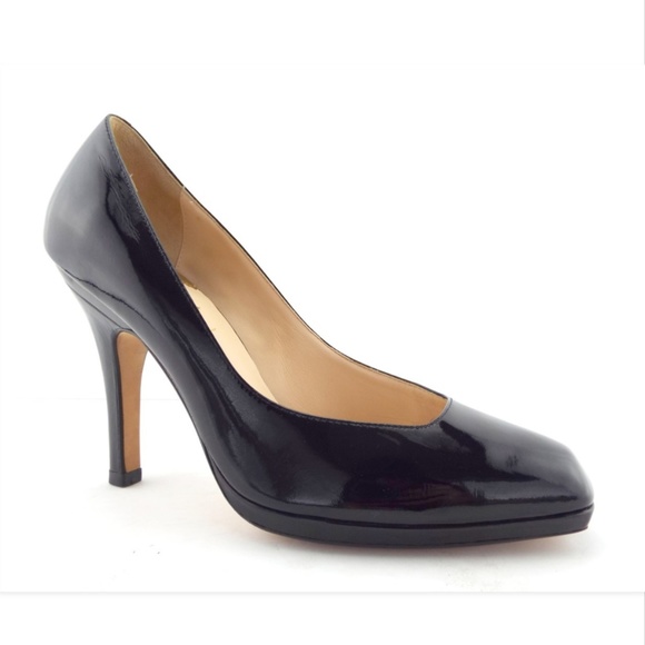 Cole Haan Nike Air Black Patent Leather Platform Heel Pumps 9 - Picture 2 of 8